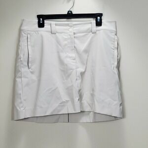 Nike Golf Dri fit Tan womens sz 10 M skirt skort  zip pockets activewear